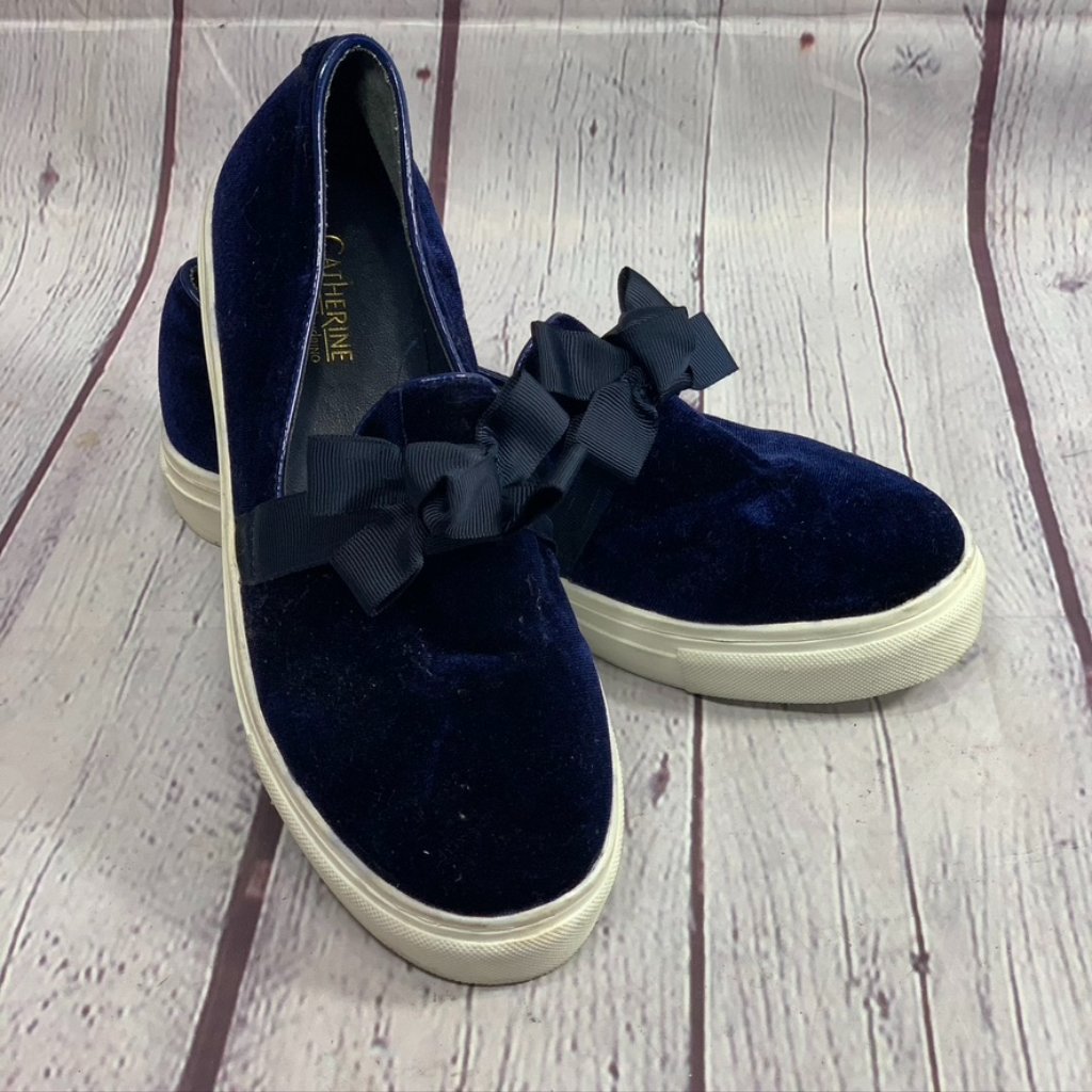 Catherine Catherine Malandrino Blue Velvet Bow Vam